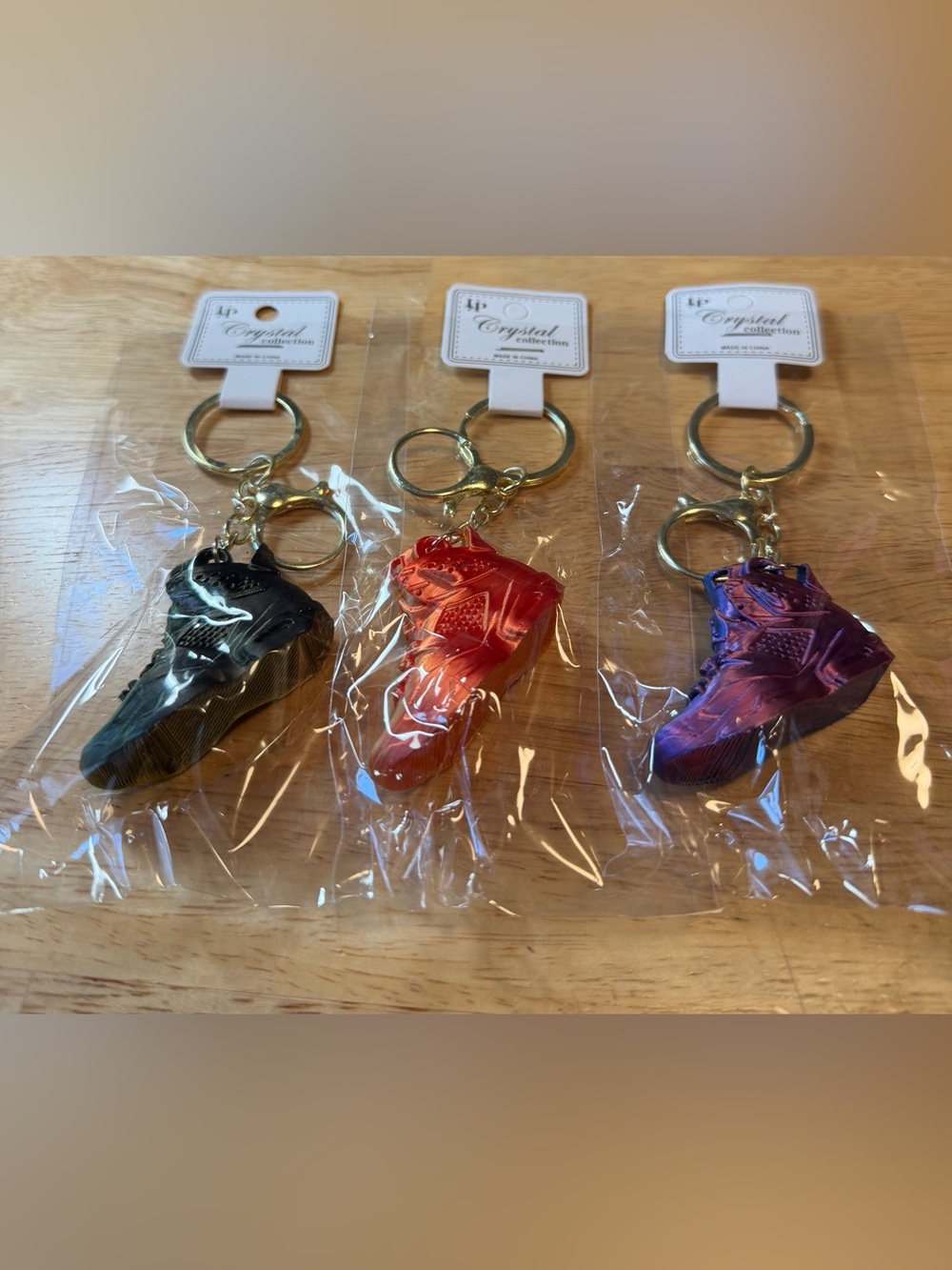 Up Crystal Collection Keyring Keychain Charms Hi Tops Sneakers Bundle of 3